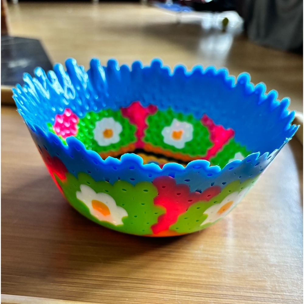 Kitchy Melted Bead Bowl Handmade